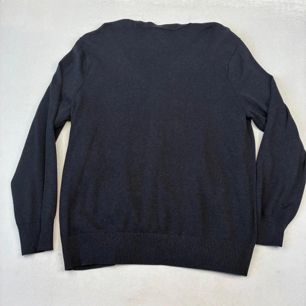 Banana Republic Cardigan Mens XXL Navy Blue Cotton V-Neck Button Front NWT